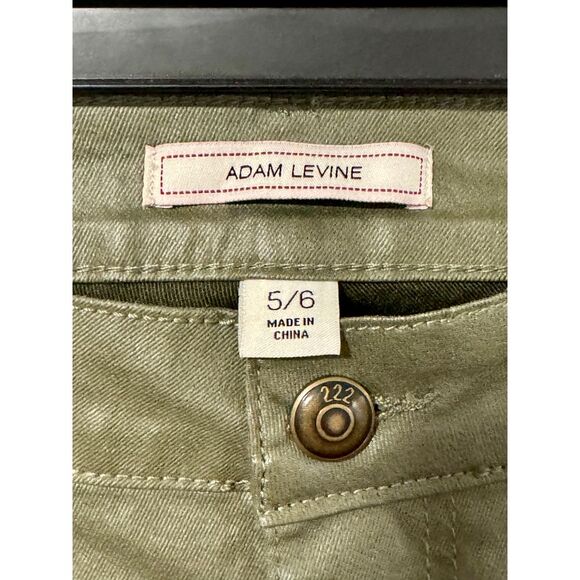 Adam Levine Olive Green Faux Leather Skinny‎ Pants Women's Size 5/6 - Picture 3 of 3